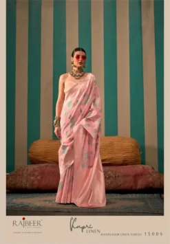 Rajbeer Kapri Linen Handloom Linen Sarees Online