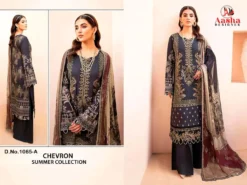 Aasha 1065 A And D Cotton Dupatta Pakistani Suit Collection