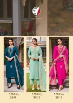 Af Vastra Vol 3 Roman Silk Kurti Bottom With Dupatta Collection