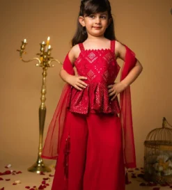 Baby 117 Designer Kid Wear Sharara Suit With Dupatta