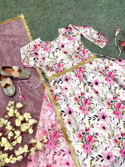 Baby 119 Kid Wear Gown With Dupatta Digital Print