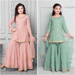 Baby 121 Designer Kid Wear Gharara Suit With Dupatta