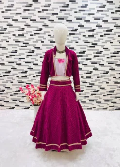 Baby 161 Kid Wear Lehenga Choli With Koti Collection