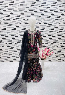 Baby 504 Designer Mom & daughter Sharara Combo Set