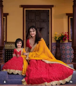 Baby 506 Designer Mom & Daughter Combo Set Lehenga Choli
