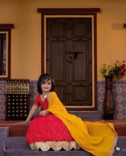 Baby 506 Designer Mom & Daughter Combo Set Lehenga Choli