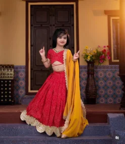 Baby 506 Designer Mom & Daughter Combo Set Lehenga Choli