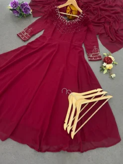 Beauty 1087 Georgette Beautiful Girl Gown with Dupatta