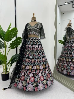 Deepika 08 Designer Black Lehenga Choli Bollywood Style