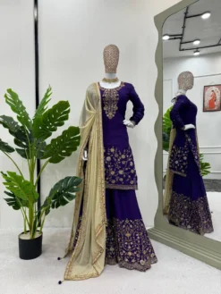 Deepika 13 Pakistani Gharara Suit Black Collection
