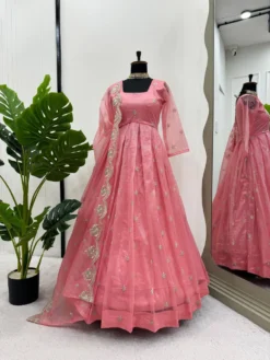 Deepika Organza Top Bottom With Dupatta