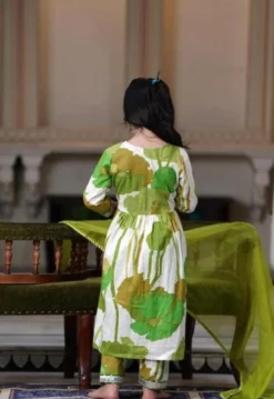 Designer Kid Wear Alia Cut Salwar Kurti With Dupatta