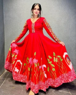 Designer Navratri Special Deepika Gown With Dupatta Wholesale