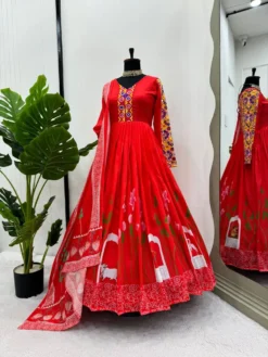 Designer Navratri Special Deepika Gown With Dupatta Wholesale