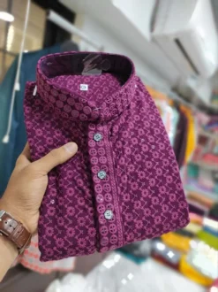 Designer Party Wear Chikankari kurta pajama for boys