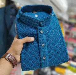 Designer Party Wear Chikankari kurta pajama for boys