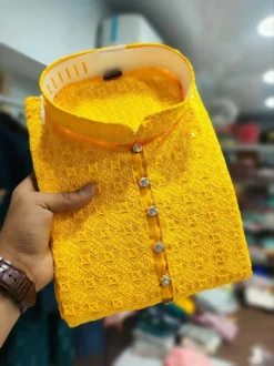 Designer Party Wear Kurta Pajama With Lucknowi Work