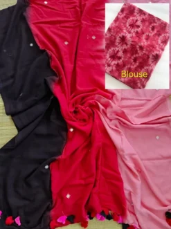 Designer Subh 452 Lilen Saree With Mirror Work