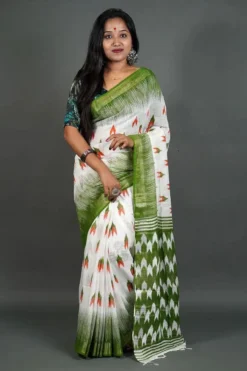 Designer Subh 453 Lilen Saree With Digital Print Online