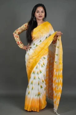 Designer Subh 453 Lilen Saree With Digital Print Online