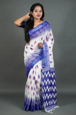 Designer Subh 453 Lilen Saree With Digital Print Online