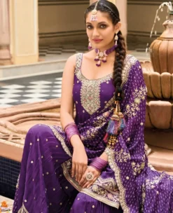 Eba Alfaaz Heavy Chinnon Embroidered Salwar Suit Collection