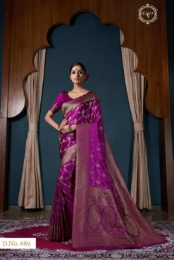 Fashion Somya Banarasi Satin Wedding Wear Saree Wholesale