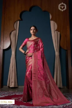 Fashion Somya Banarasi Satin Wedding Wear Saree Wholesale