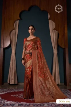 Fashion Somya Banarasi Satin Wedding Wear Saree Wholesale