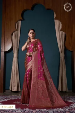 Fashion Somya Banarasi Satin Wedding Wear Saree Wholesale