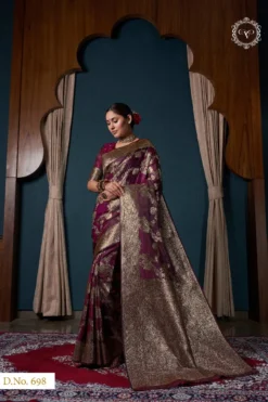 Fashion Vishika Banarasi Satin Silk Saree Wholesale