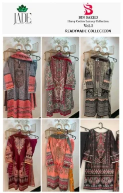 Jade Bin Saeed Vol 3 Ready Made Heavy Cotton Collection