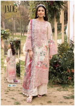 Jade Crimson Vol 6 Heavy Lawn Karachi Print Dress Material