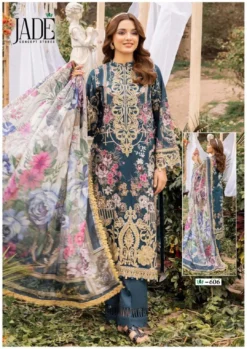 Jade Crimson Vol 6 Heavy Lawn Karachi Print Dress Material
