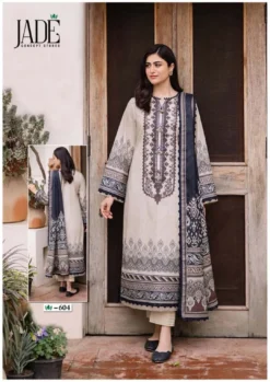 Jade Crimson Vol 6 Heavy Lawn Karachi Print Dress Material