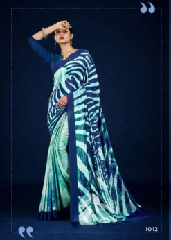 Jivora Roma Abstract Printed Crape Saree Wholesale