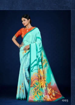 Jivora Roma Abstract Printed Crape Saree Wholesale