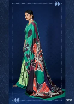 Jivora Roma Abstract Printed Crape Saree Wholesale