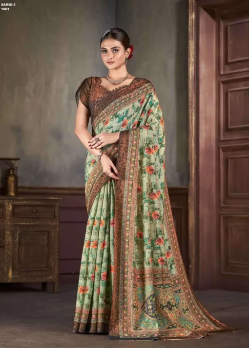 Jivora Samui Vol 3 Uniform and Office Wear Saree Wholesale