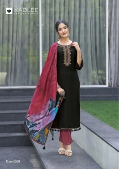 Kadlee Zarin Viscose Kurti Bottom With Dupatta