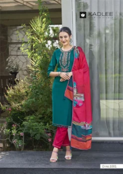 Kadlee Zarin Viscose Kurti Bottom With Dupatta