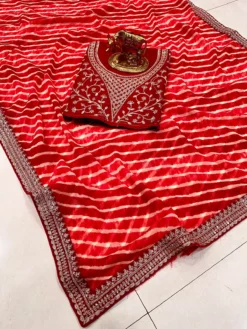 Karishma Armani Leheriya Print Georgette Saree