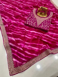 Karishma Armani Leheriya Print Georgette Saree