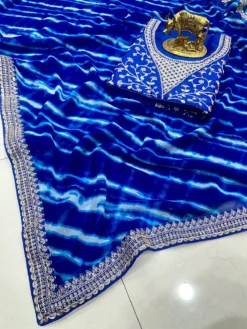 Karishma Armani Leheriya Print Georgette Saree