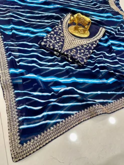 Karishma Armani Leheriya Print Georgette Saree