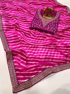 Karishma Armani Leheriya Print Georgette Saree