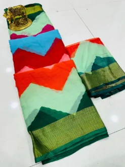 Karishma Butterfly Moss Chiffon Saree Wholesale