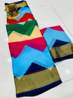 Karishma Butterfly Moss Chiffon Saree Wholesale