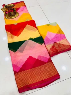 Karishma Butterfly Moss Chiffon Saree Wholesale