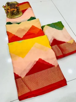 Karishma Butterfly Moss Chiffon Saree Wholesale